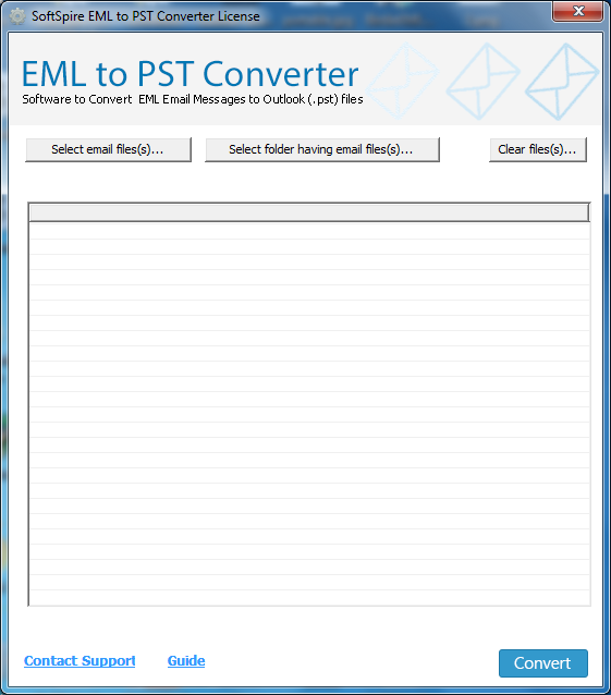 Extract EML files into Outlook PST screenshot