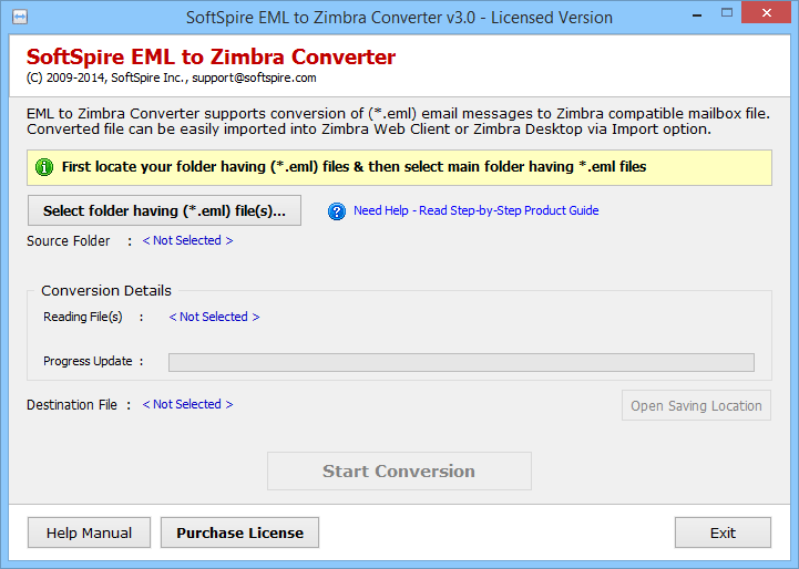 Import EML Files to Zimbra software