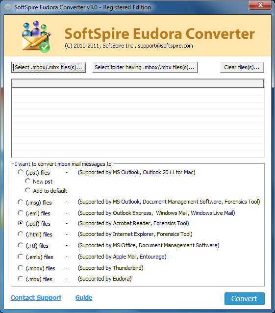 Import Eudora Email to Outlook screenshot