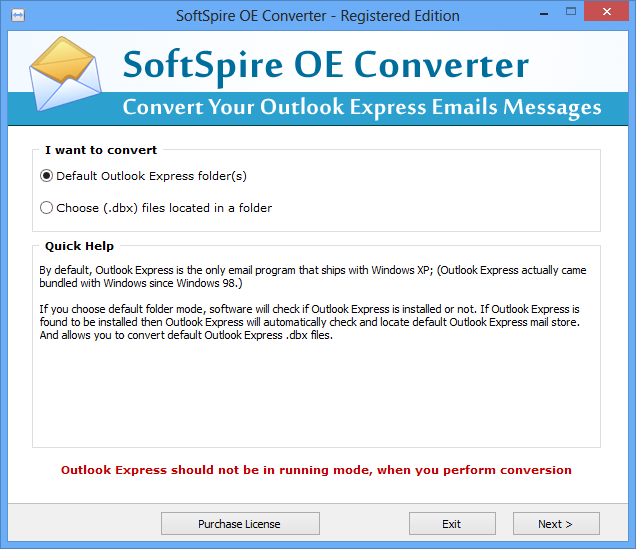 Migrate Outlook Express to Outlook 2016 screenshot