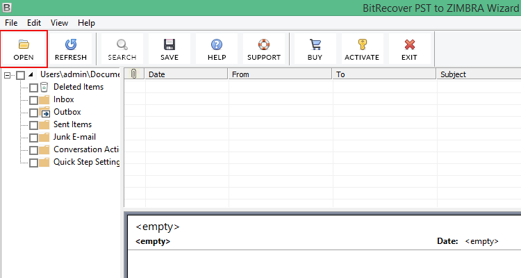 Outlook to Zimbra Migration Tool