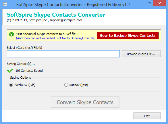 Software4help Skype Contacts Converter screenshot