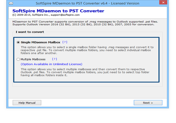 MDaemon to MS Outlook PST